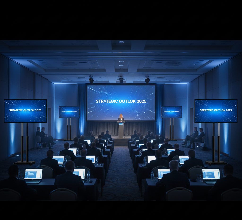 Multiple TVs used as repeater screens in a conference room